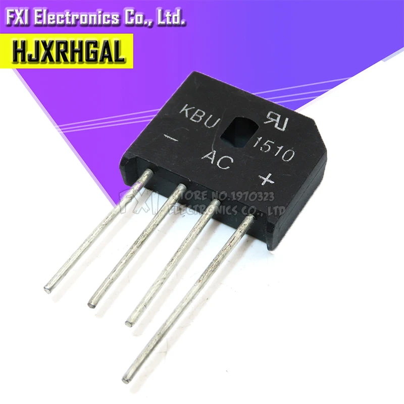 2 uds KBU1510 KBU-1510 15A 1000V diodo rectificador de puente nuevo y original