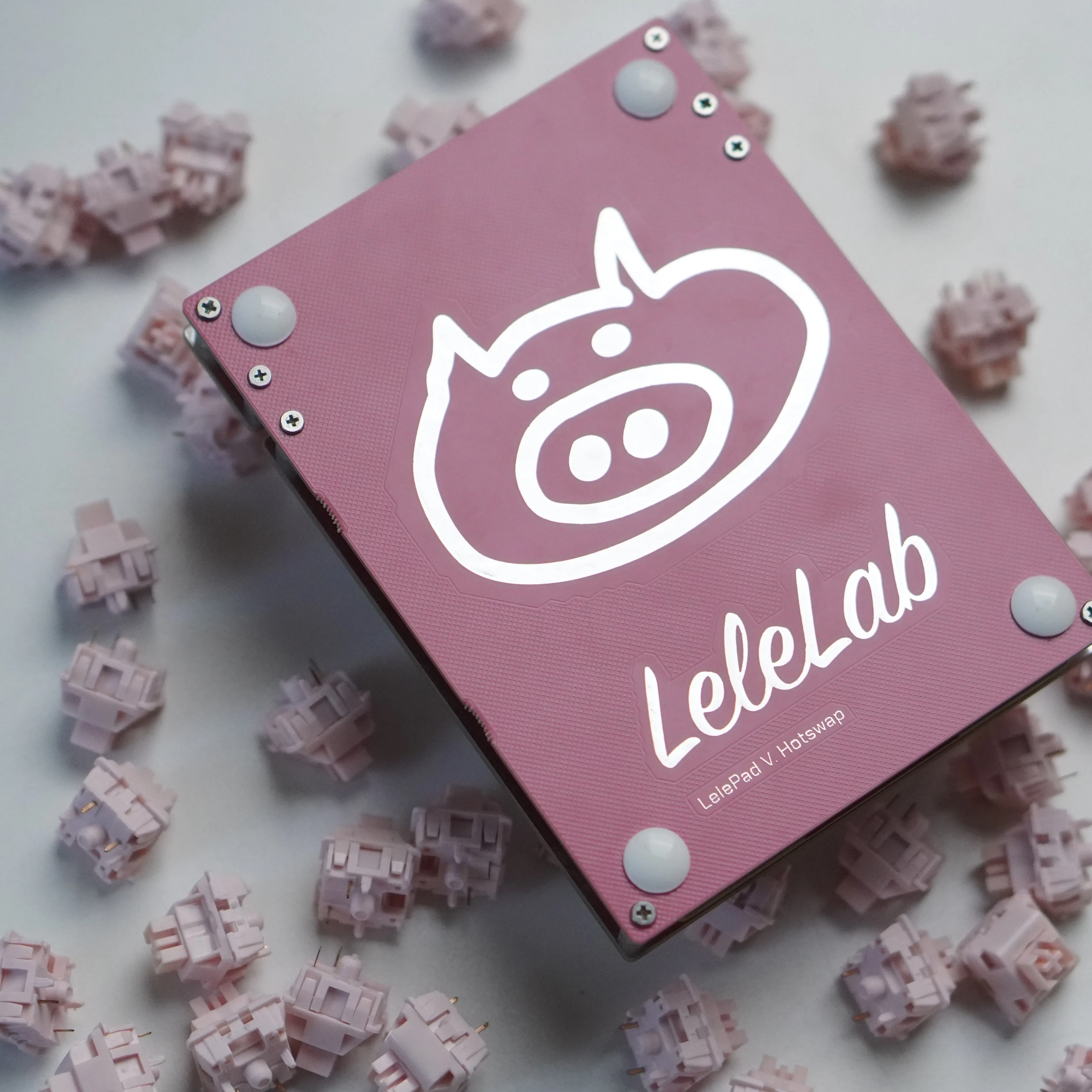 Lelelab-teclado mecánico Macropad, teclado numérico intercambiable en caliente, pantalla de montaje en placa RGB, teclado pequeño - imagen 2