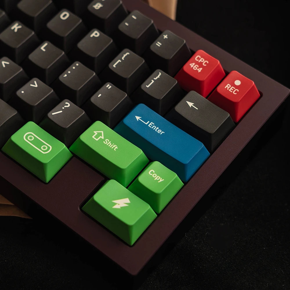 Teclado mecánico personalizado de Metal CNC, tapa de tecla Original de 1,5mm PBT, sublimación, perfil de cereza, sensación sedosa, negro - imagen 3