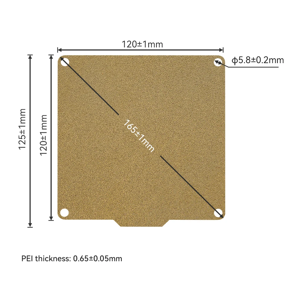 PEI de doble cara para Easythreed K7 K9, placa de construcción de 120x120mm, textura de acero de resorte Pei con Base magnética para Mini impresora 3D - imagen 5