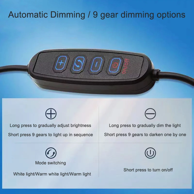 Atenuador LED de 5V CC, Cable de extensión con interruptor de encendido y apagado, adaptador para bombilla LED, puerto USB, atenuación de línea de fuente de alimentación, Color a juego - imagen 5