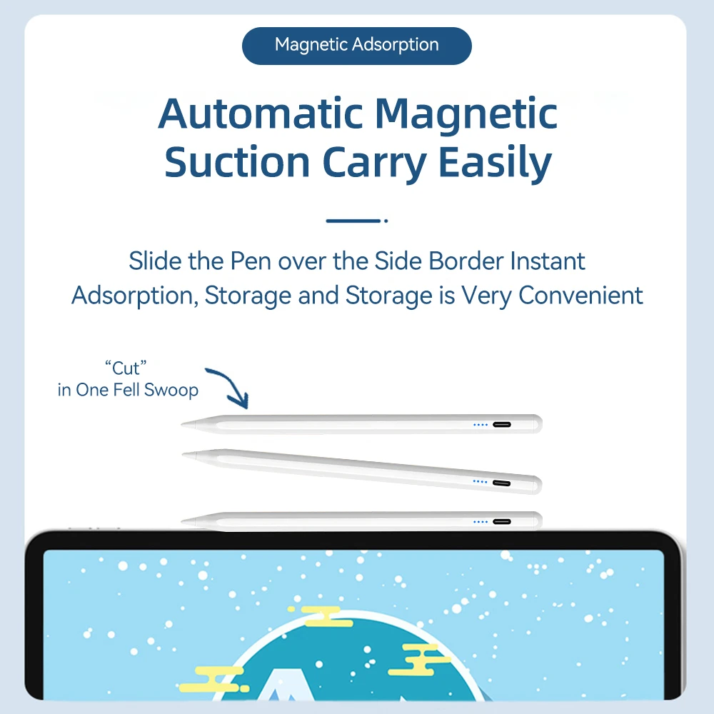 Lápiz óptico para Apple Pencil 2024 iPad Air 11 13 M2 Pro 13 11 M4 5/6/7/8/9/10th Gen Air 3/4/5/6 Mini 5 6 7 con rechazo de palma - imagen 4