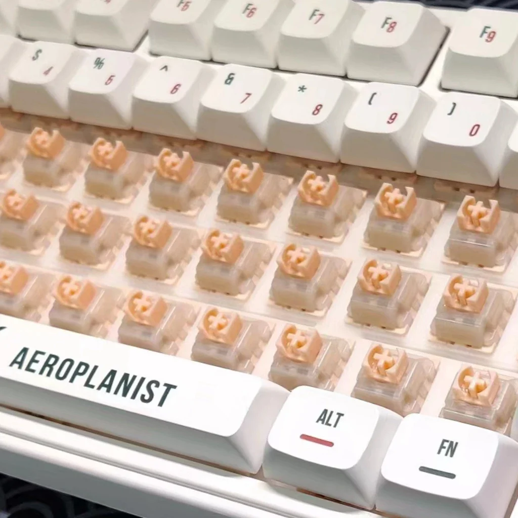 Sea Fog Sakura interruptor silencioso Rosa personalizado, Teclado mecánico para juegos de oficina, lineal de 5 pines, accesorios de resorte de 22mm - imagen 3