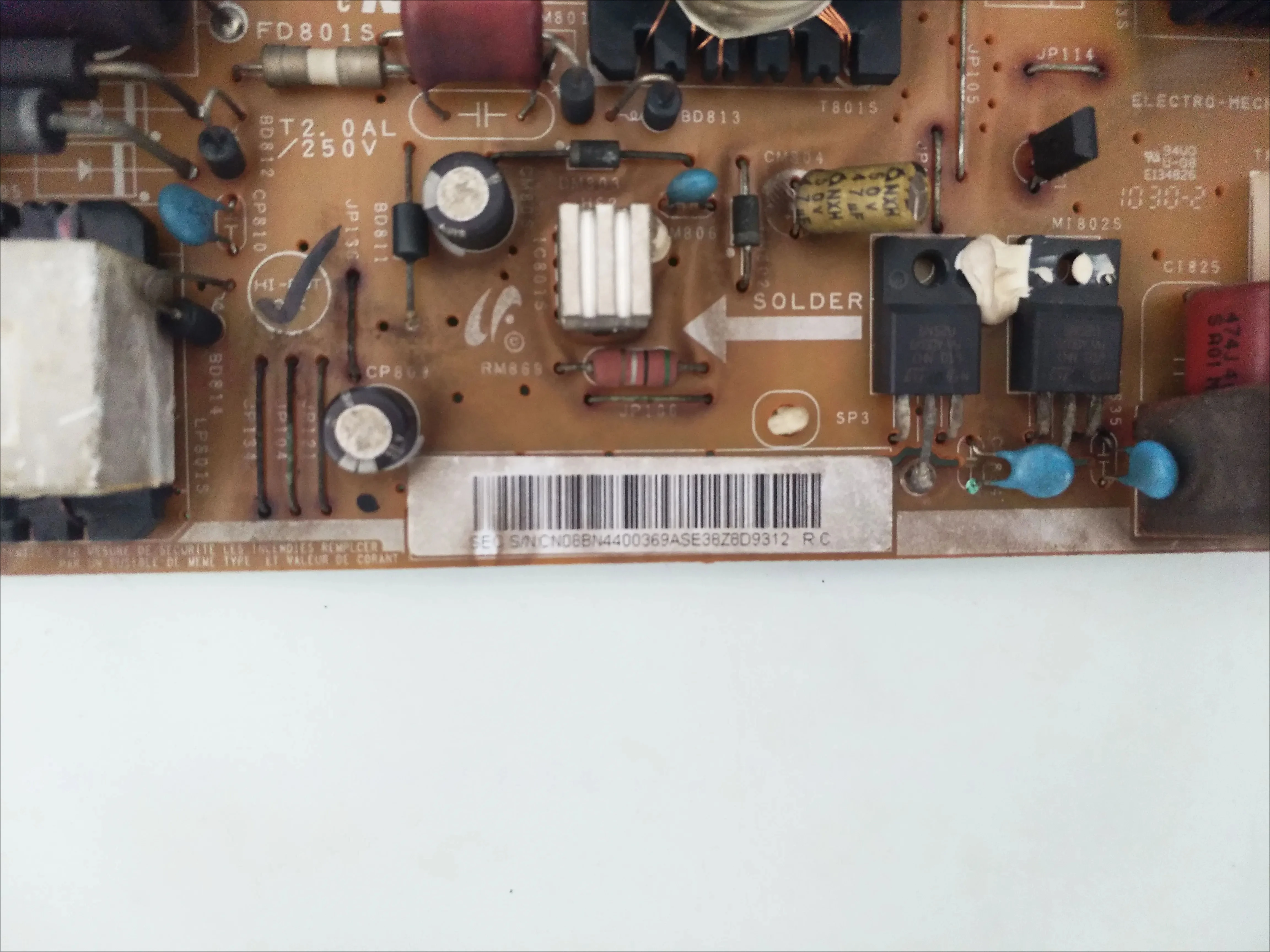 Placa de fuente de alimentación BN44-00369A, accesorio para LE32C350D1WXXH LE32C350D1WXRU LE32C350D1WXXC LE32C350D1WXBT LE32C350D1WXZT LE32C350D1WXXN - imagen 2