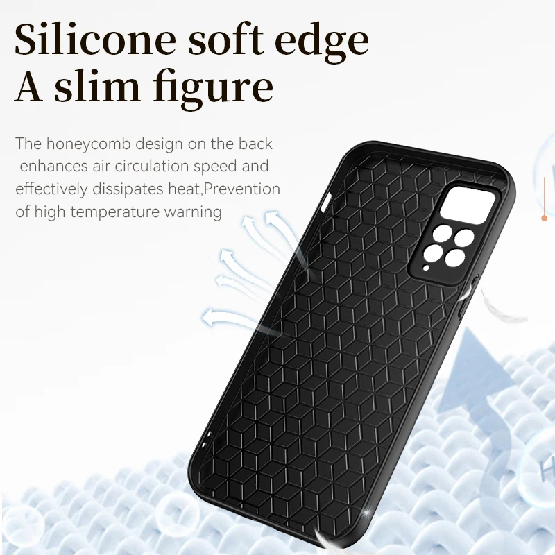 Funda de silicona con textura de cuero de lujo para Xiaomi Redmi Note 11, 11S, 10, 10S, 9, 8, 7, 5 Pro, 4G, 5G, cubierta trasera de piel de oveja - imagen 5