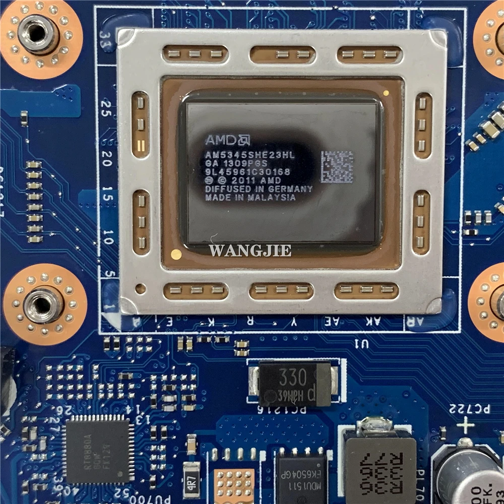 Para Dell Inspiron M531R serie 5535 placa base para ordenador portátil 0NWT8P 0NWTXP 0FNGC4 LA-9103P con A6-5345M CPU HD 8670M 100% en funcionamiento - imagen 4