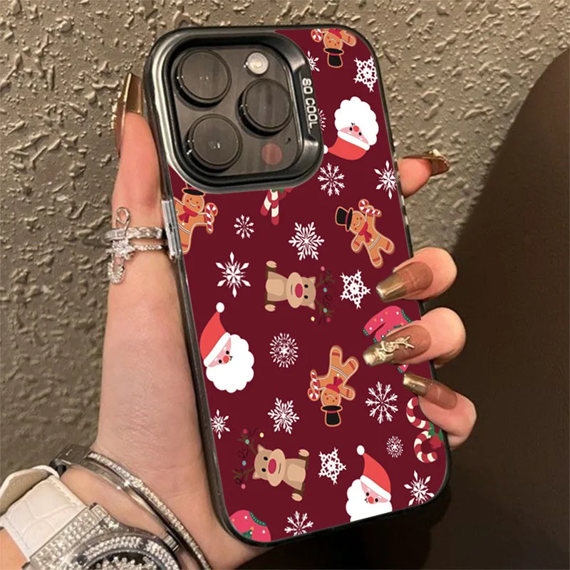 Funda de teléfono navideña con copos de nieve y pan de jengibre para Xiaomi Redmi Note 14 13 12 11 Pro Plus 5G 12S 11S 10S Redmi 13C 14C 12 funda suave
