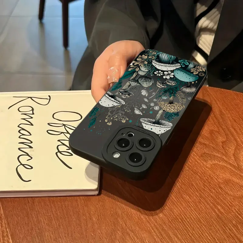 Funda de teléfono con estampado Floral y de setas para Xiaomi Redmi Note 14, Redmi Note 13, 12 Pro Plus, 5G, 12S, 11S, 10S, 14C, 13C, 12C - imagen 4