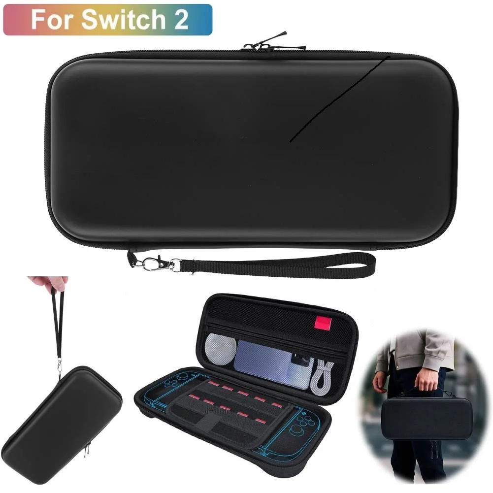 Estuche de transporte de PU para Switch 2, estuche Conslole de juegos, bolsa de viaje protectora a prueba de golpes, bolso con cremallera antiarañazos, accesorios para juegos