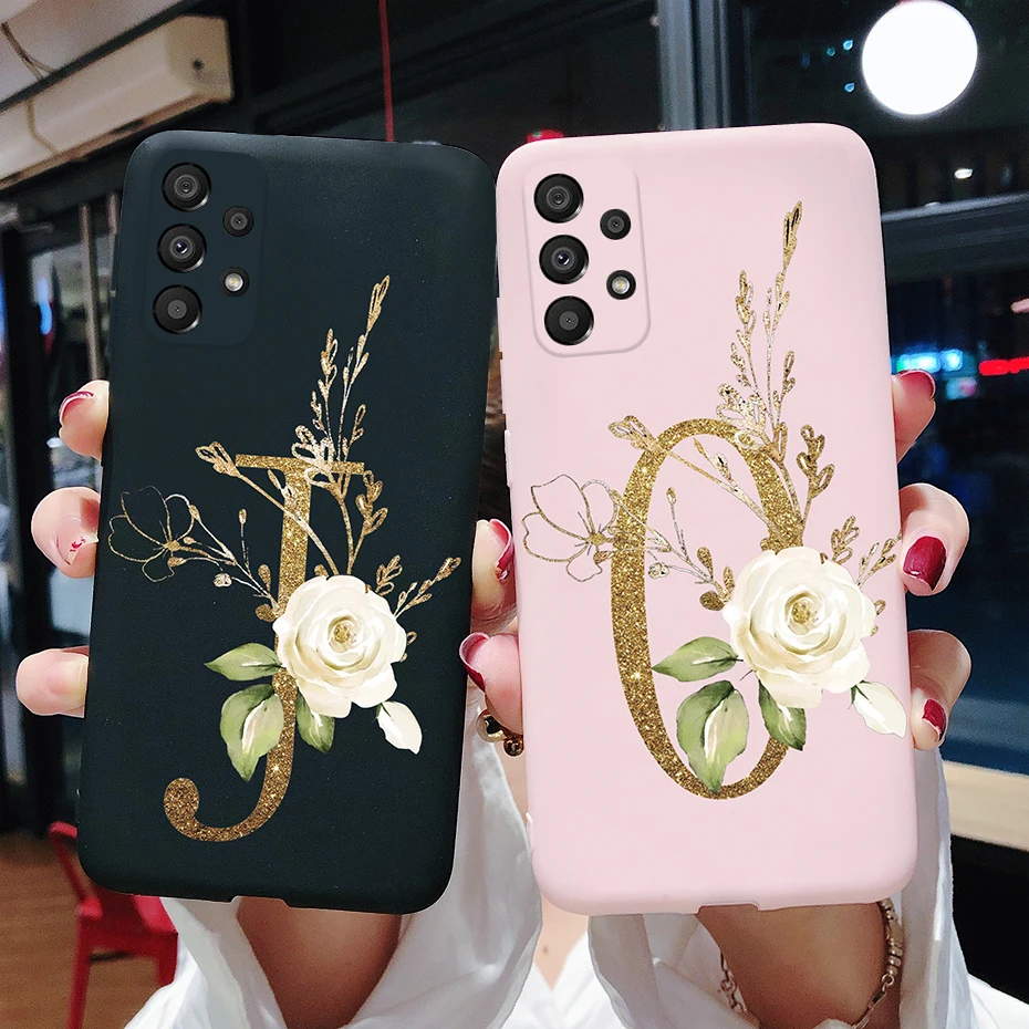 Para Samsung Galaxy A53 5G funda A536B lindas letras silicona suave Fundas mate funda de teléfono para Samsung A53 A 53 5G Coque Capa