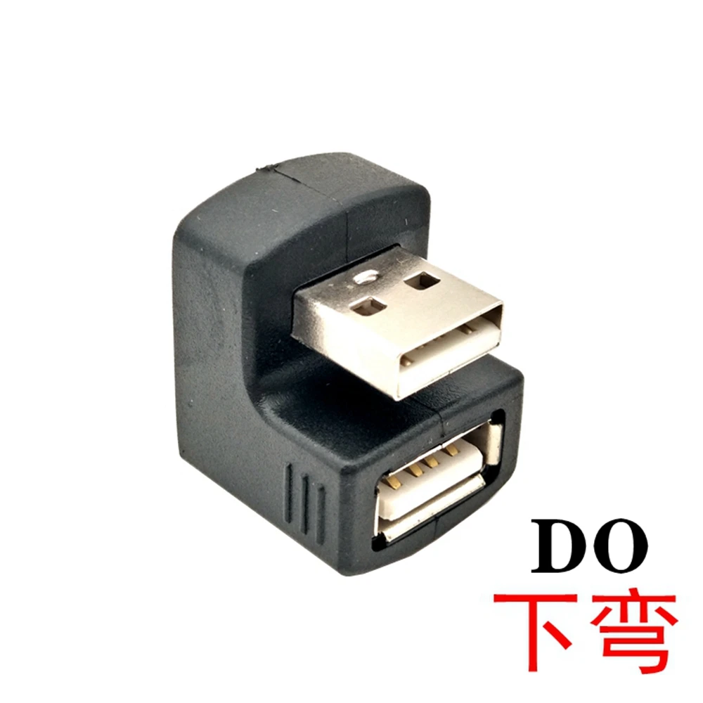 Alta calidad 180 °   Adaptador USB USB 2.0 A macho a B hembra Género Cable de 90 grados Convertidor de extensión en U - imagen 3