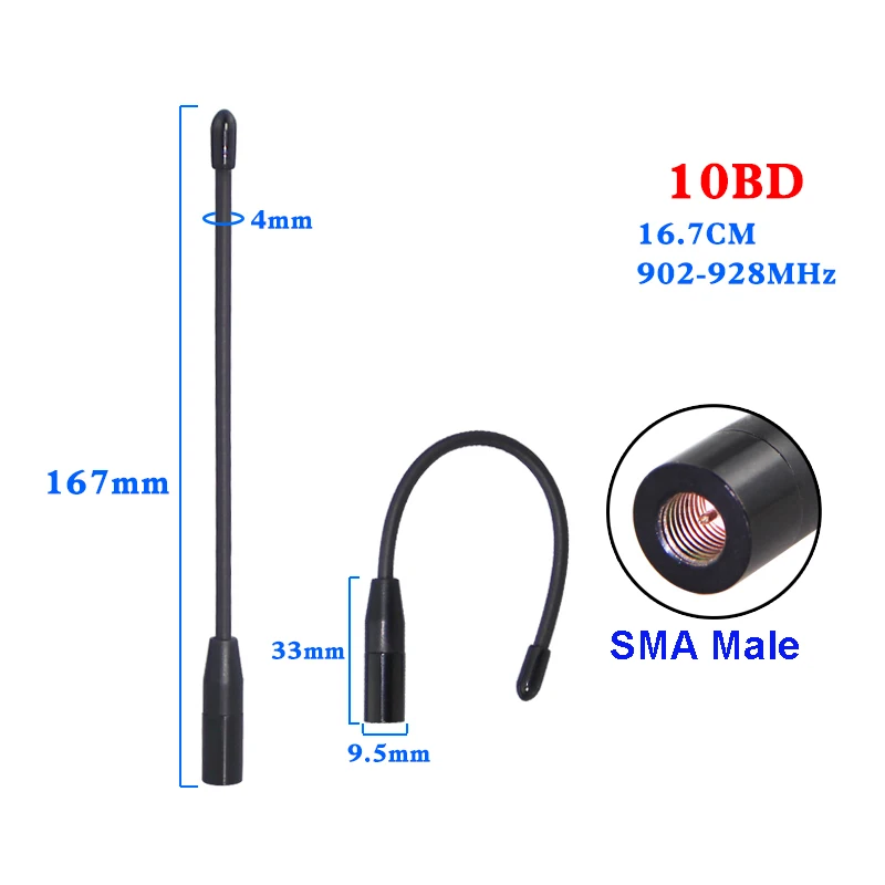 Antena suave NB-iot, medidor UAV de 915mhz, módulo LoRa de lectura, antena Flexible omnidireccional de alta ganancia, látigo suave macho SMA - imagen 3