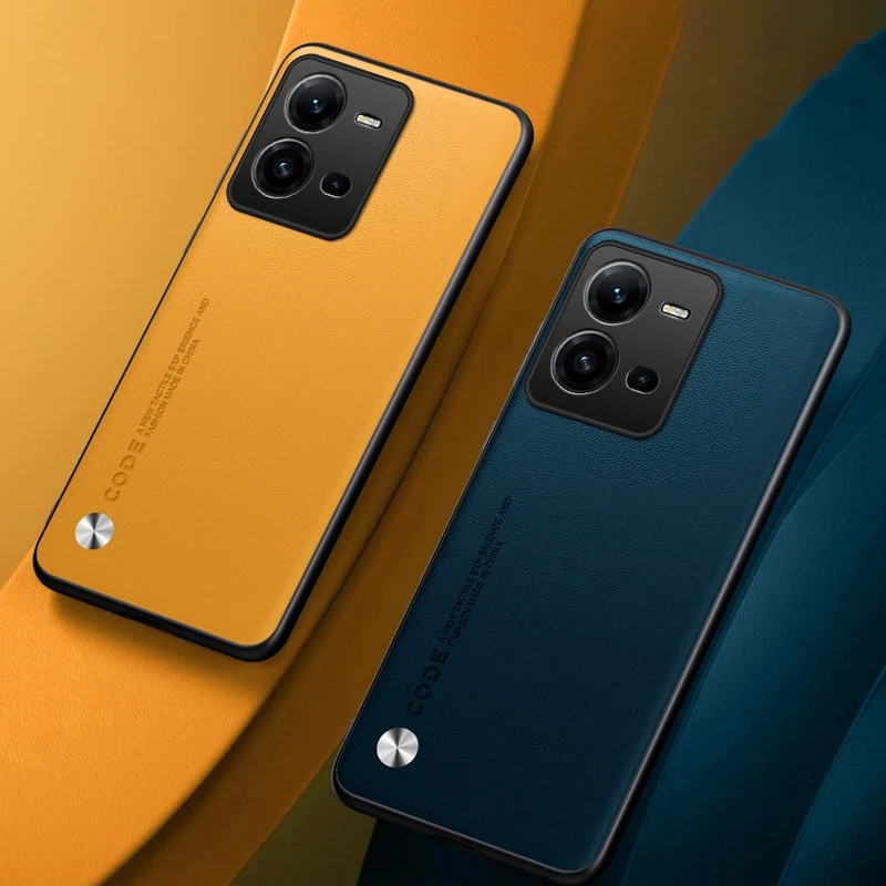 Funda de cuero PU de lujo para Vivo V25 E V25E, funda trasera de silicona mate a prueba de golpes, funda de teléfono de protección completa para Vivo X80 Lite - imagen 2