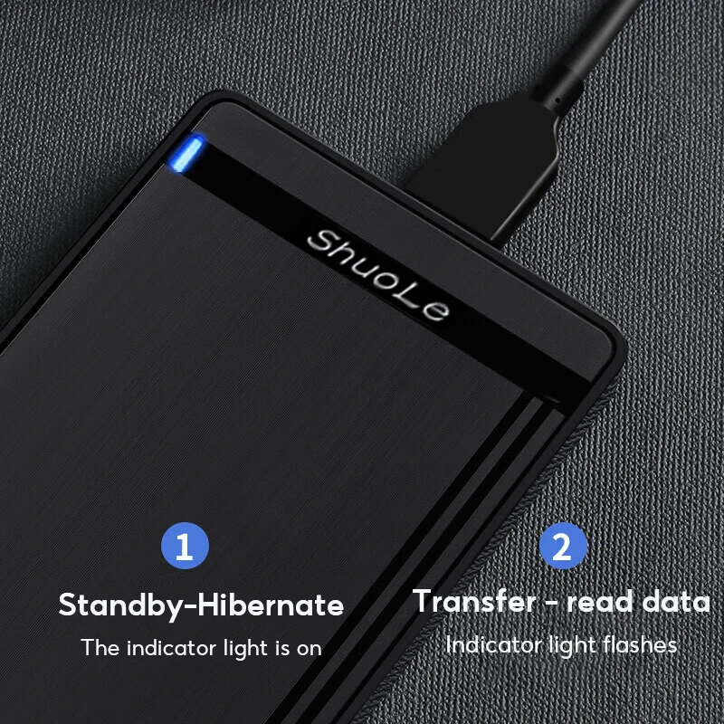 Puerto serie mecánico de estado sólido SSD de 2,5 pulgadas, caja de disco duro SATA, interfaz Micro sin herramientas, móvil externo USB 3,0 - imagen 5