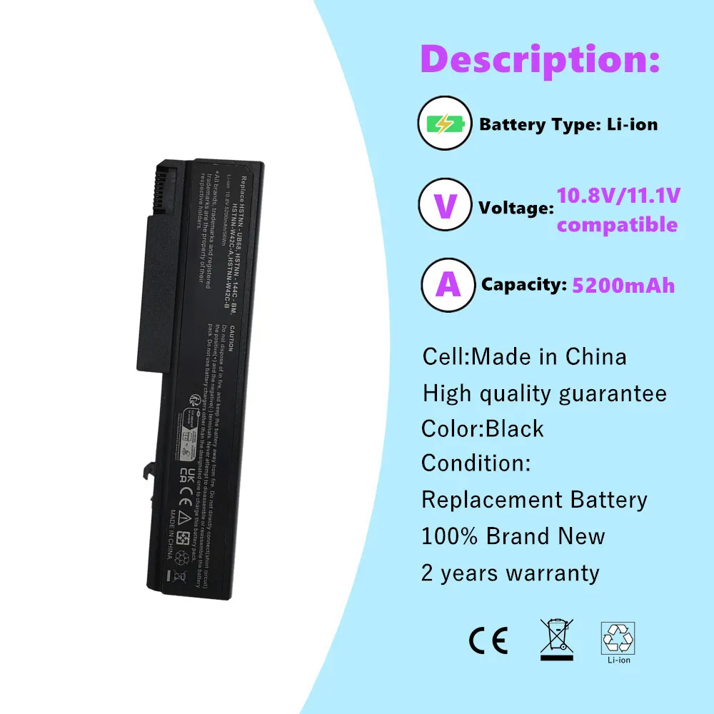 Batería para Hp 6535b 6530b 6730b HSTNN-UB69 UB68 HSTNN-XB0E EliteBook 8440p 8440w ProBook 6445b 6540b batería para portátil - imagen 5