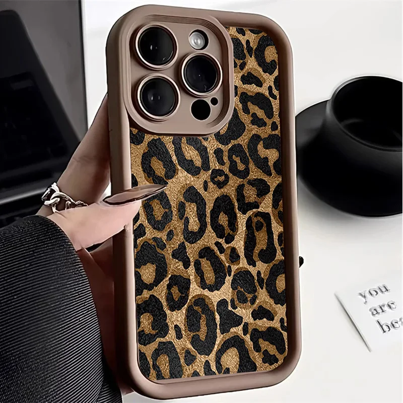 Funda con estampado de leopardo dorado de estilo coreano para Realme 15 14 Pro 5G C71 C75 C53 C55 C63 C12 C20 C12 C21 11 12 13 Plus funda Sof - imagen 3