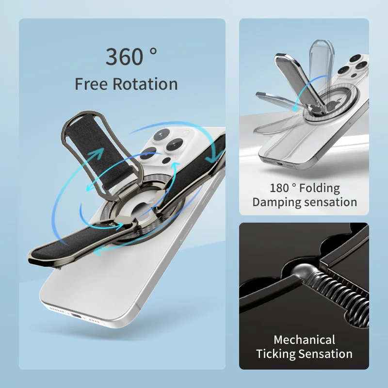 Soporte magnético para anillo de teléfono móvil Compatible con iPhone 12 13 14 15 16 Series MagSafe soporte de agarre extraíble para teléfono móvil para Samsung - imagen 5