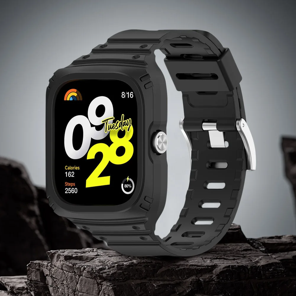 Funda 2 en 1 para Redmi Watch 4, correa a prueba de sudor, Protector de reloj inteligente, carcasa y correa de reloj, funda protectora