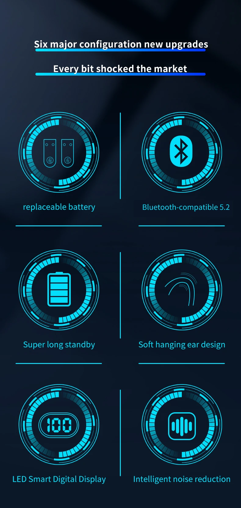 con pantalla Digital LED X5 auriculares Bluetooth 5,2 auriculares inalámbricos manos libres de negocios auriculares deportivos estéreo impermeables - imagen 3