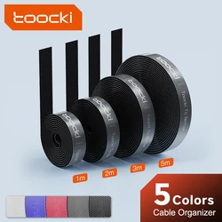 Toocki-organizador de cables de 5m, organizador de gestión de cables de corte libre con Clip para iPhone, Audio, vídeo, HDMI, varios tipos de cables
