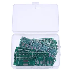 Kit surtido de placa PCB de 40 piezas, adaptador de giro SMD a DIP, placa convertidora SOP8, SOP10, SOP14, SOP16, SOP24, SOP28, TQFP32,44,48,64,84,100