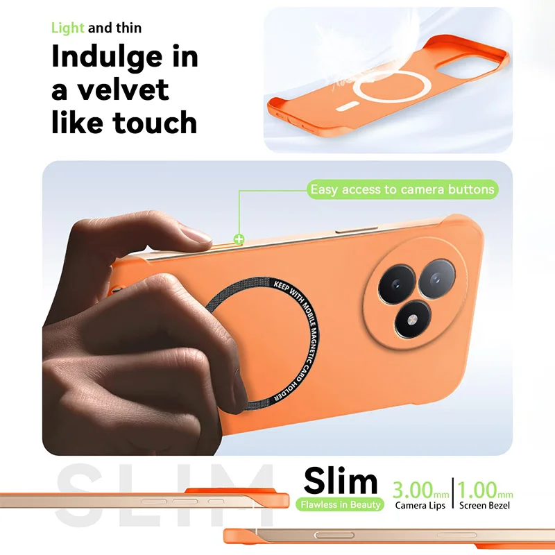 Funda magnética delgada para Redmi K80 Ultra K80Ultra sin marco, fundas duras ligeras mate antiarañazos, armadura a prueba de golpes sin bordes - imagen 5