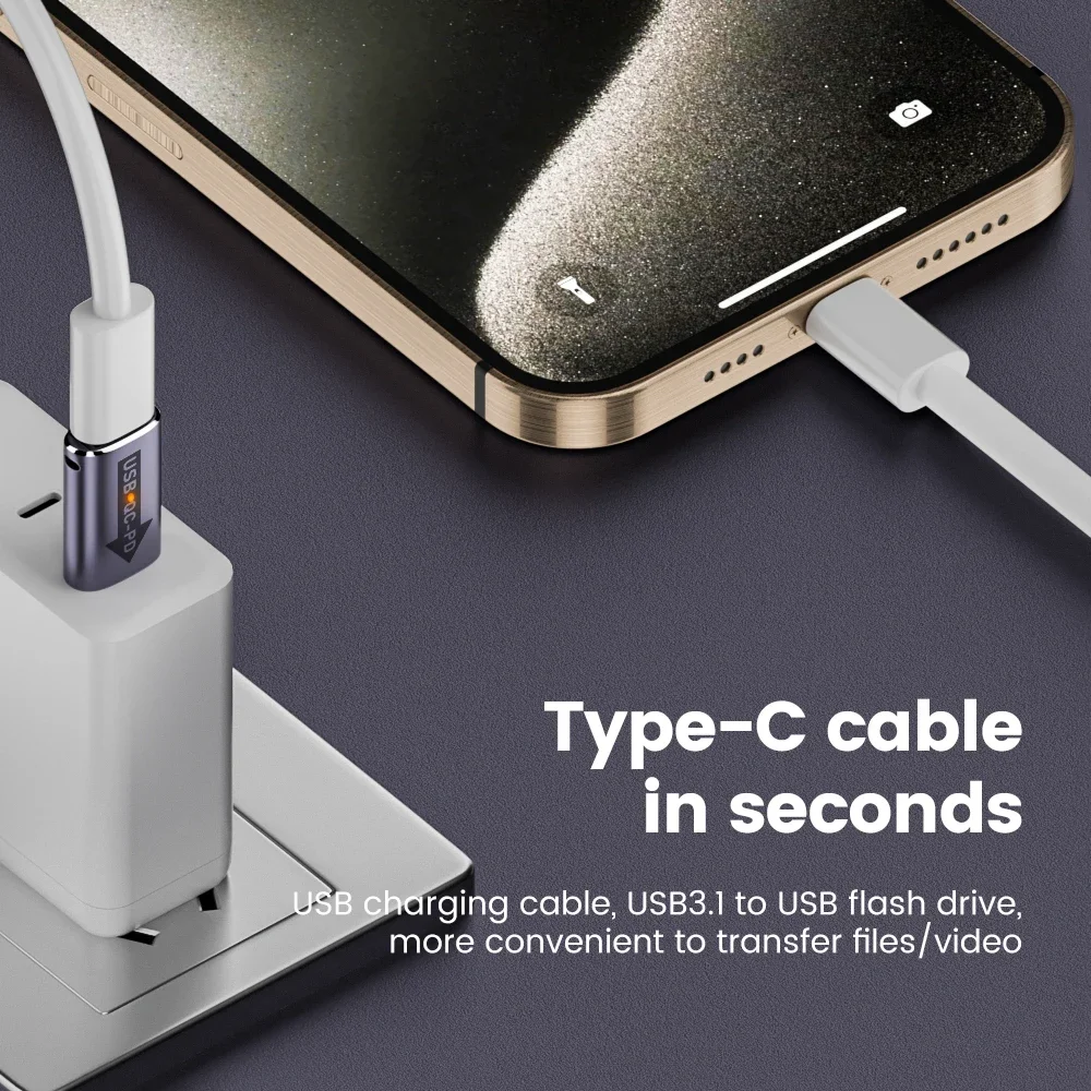 Adaptador USB 3,1 tipo C, convertidor PD a USB QC, unidad Flash, Conector de carga rápida para Macbook, Huawei, Xiaomi, Samsung - imagen 4