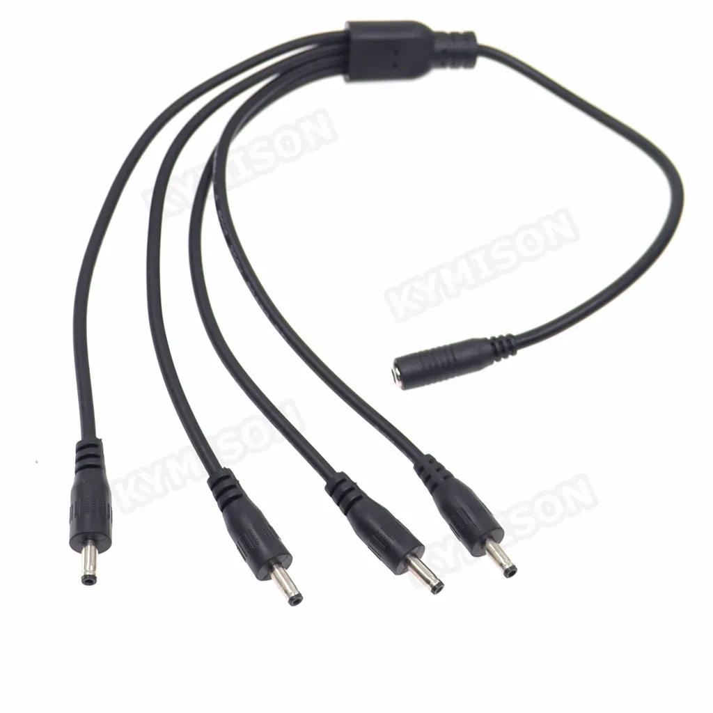 Cable de extensión adaptador macho a hembra tipo Y de 3,5x1,35mm, 1 hembra a 2/4 macho, divisor de Cable de alimentación de CC - imagen 2