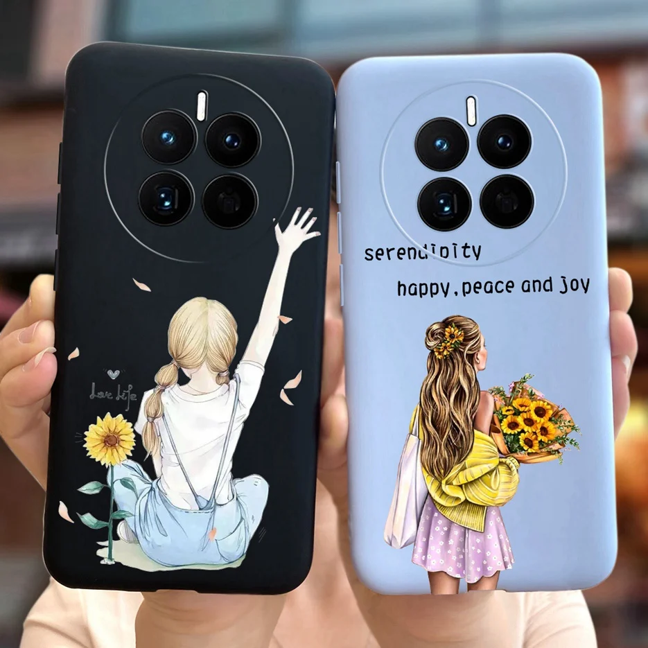 Funda de silicona suave con dibujos animados de oso para Huawei Mate 50 Pro, carcasa trasera, parachoques - imagen 2