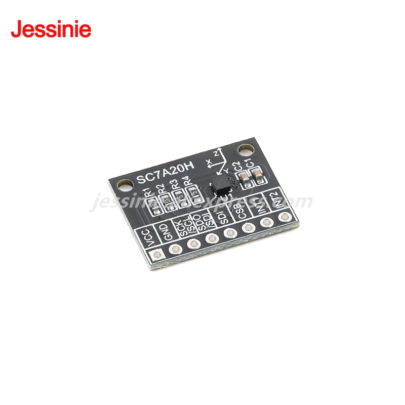 1-5 uds SC7A20H Módulo Sensor de ángulo de inclinación de aceleración de gravedad de 3 ejes detección Horizontal salida de puerto serie de transmisión IIC/SPI - imagen 2