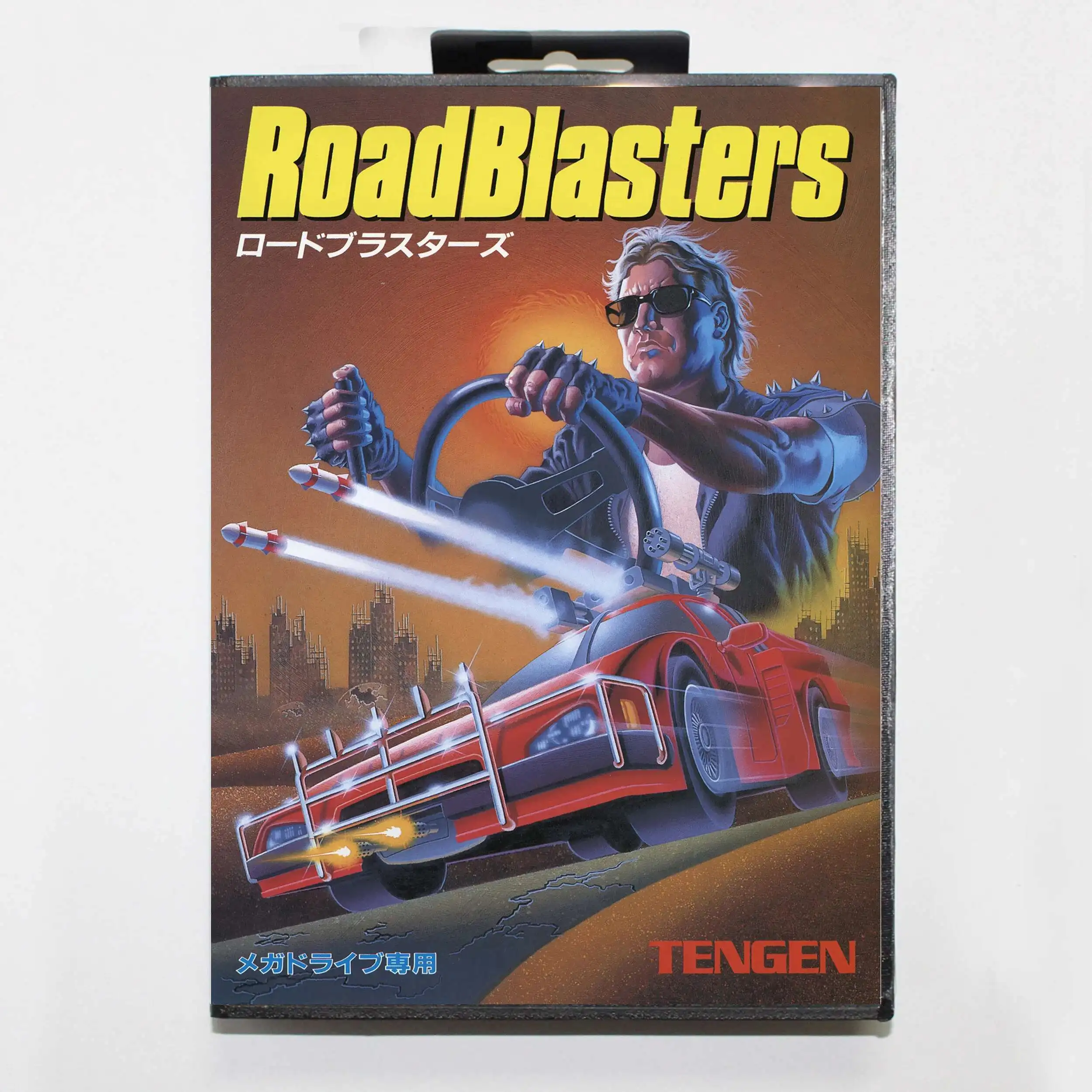 Gran oferta de tarjeta de juego Road Blasters con caja al por menor, carrito MD de 16 bits para sistema Sega Mega Drive/Genesis