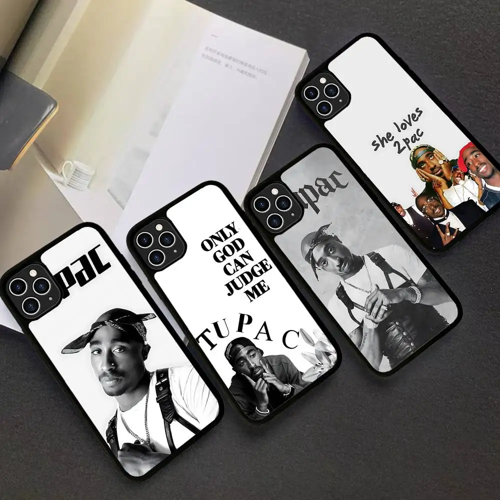 T-TupacS 2pacS para IPhone 17 16 15 14 13 12 11 Mini Pro Max Plus PC + TPU cubierta trasera para teléfono