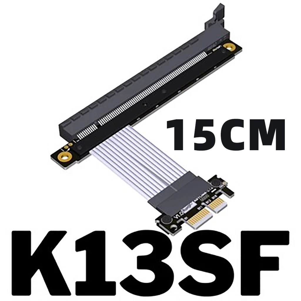 Cable de extensión PCIE 4,0x1 a x16, adaptador elevador macho a hembra Gen4 para extensión GPU, compatible con tarjeta PCIE x16 RAID SSD - imagen 3