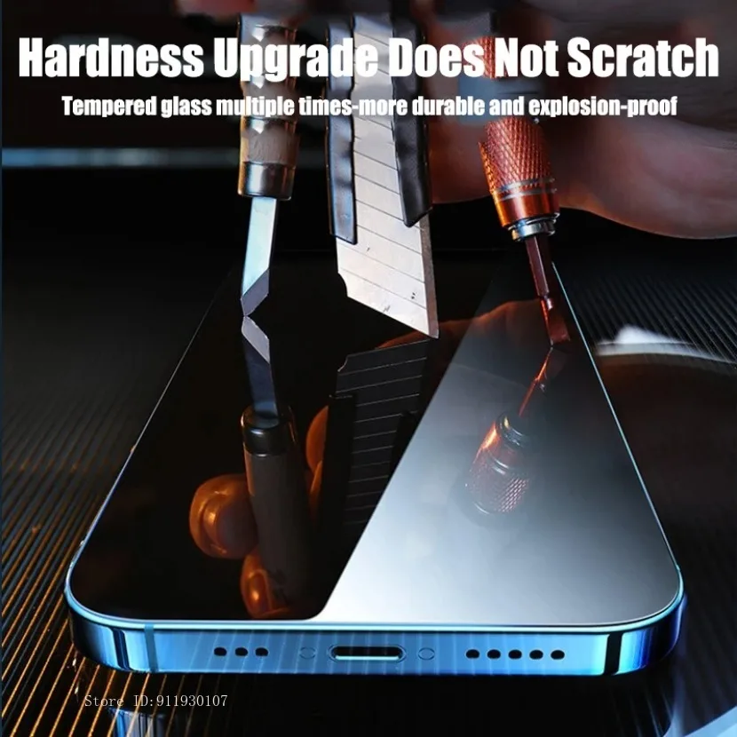 Protector de pantalla de vidrio templado para IPhone, 15, 16 Pro Max, 14 Pro, 11, 12, 13, 16 PRO MAX, 15, 14 Plus, 13, 12, 4 unidades - imagen 3