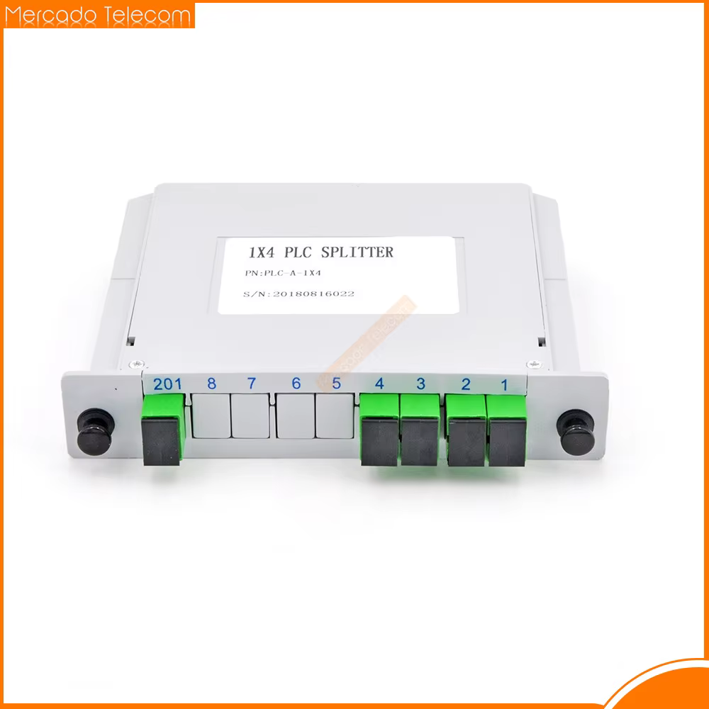Splitter Fibra Óptica PLC 1×4 SC APC – Alta Pérdida de Inserción