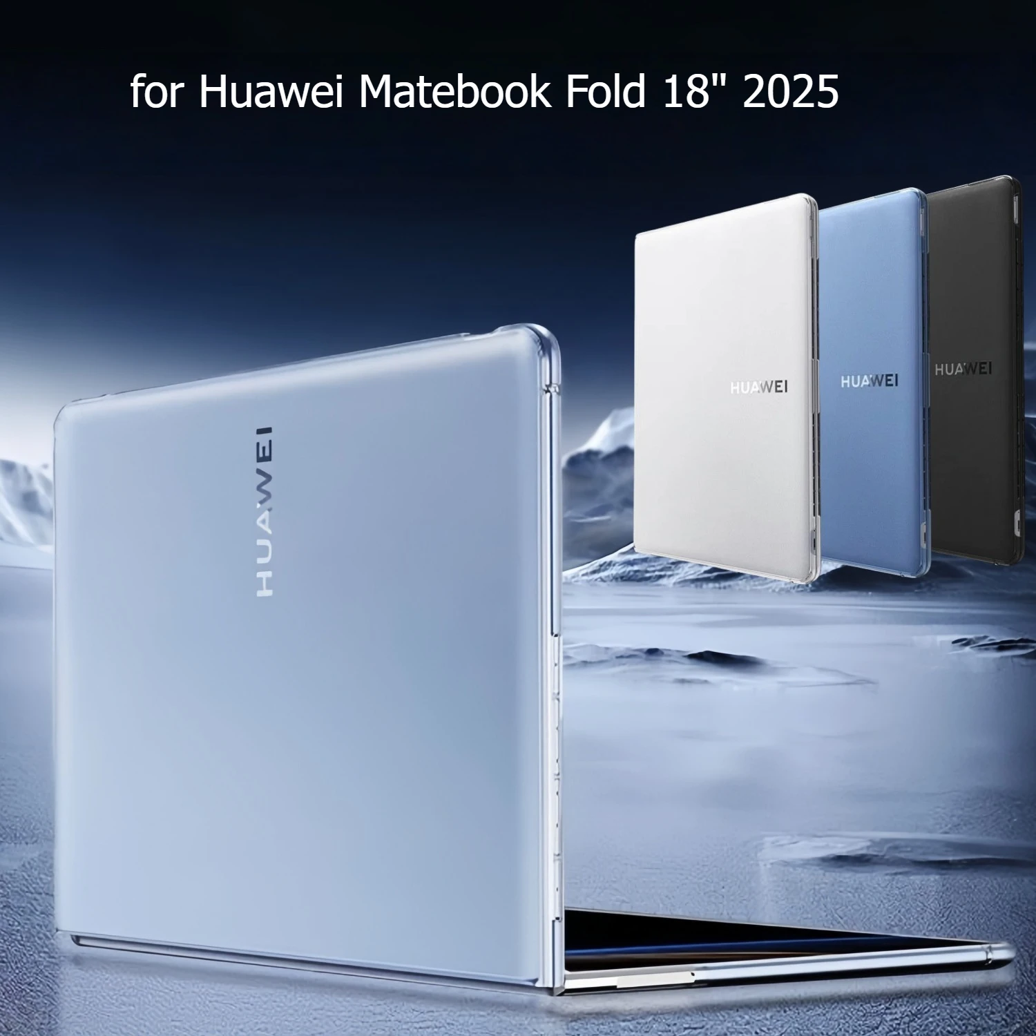 Funda esmerilada para portátil Huawei Matebook, funda plegable con lanzamiento de 2025, carcasa protectora de cuerpo completo transparente de plástico ABS ultrafina - imagen 2