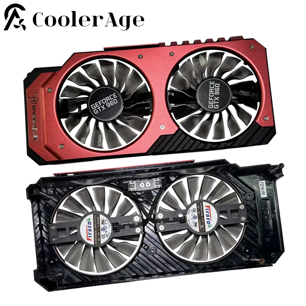 Para Palit GeForce GTX 960 ventilador de tarjeta de vídeo Original GTX960 ventilador de repuesto de tarjeta gráfica con carcasa