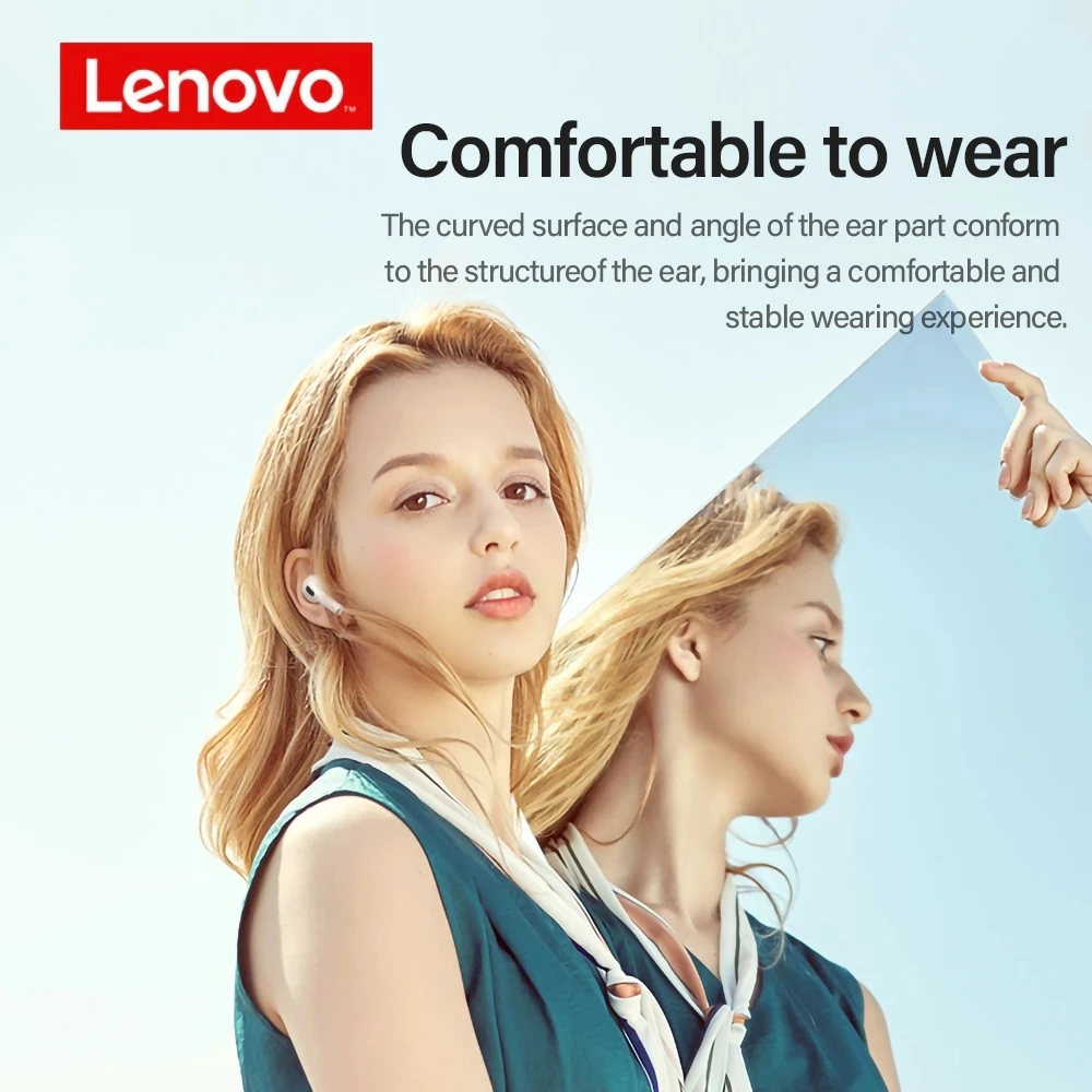 Lenovo-auriculares inalámbricos LP40, audífonos TWS con Bluetooth, Control táctil, deportivos, estéreo, para teléfono Android - imagen 5