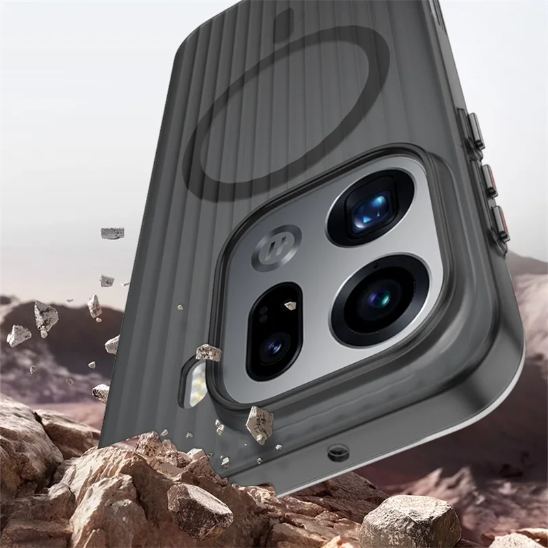Para OPPO Find X9 Pro para funda magnética MagSafe para Find X8Pro X8S + equipaje raya transparente mate duro cubierta a prueba de golpes parachoques - imagen 3