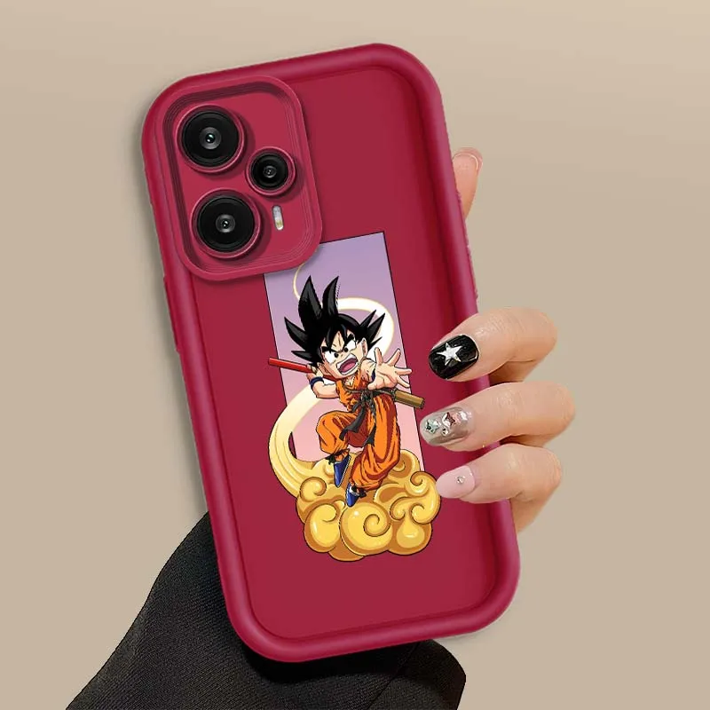 Funda de dibujos animados divertida d-dragon Balls Goku para Xiaomi Poco X6 X5 X4 X3 F6 F5 F4 GT M6 M5 Pro Plus 5G funda de teléfono con escalera ocular - imagen 5