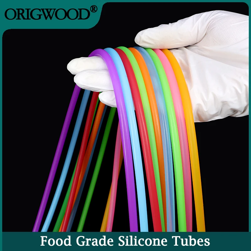 Tubo de silicona Flexible de 1/5/10m, 17 colores ID 2, 3, 4, 5, 6mm, tubos de riego de aire para acuario, conector de agua, mangueras de jardín de calidad alimentaria
