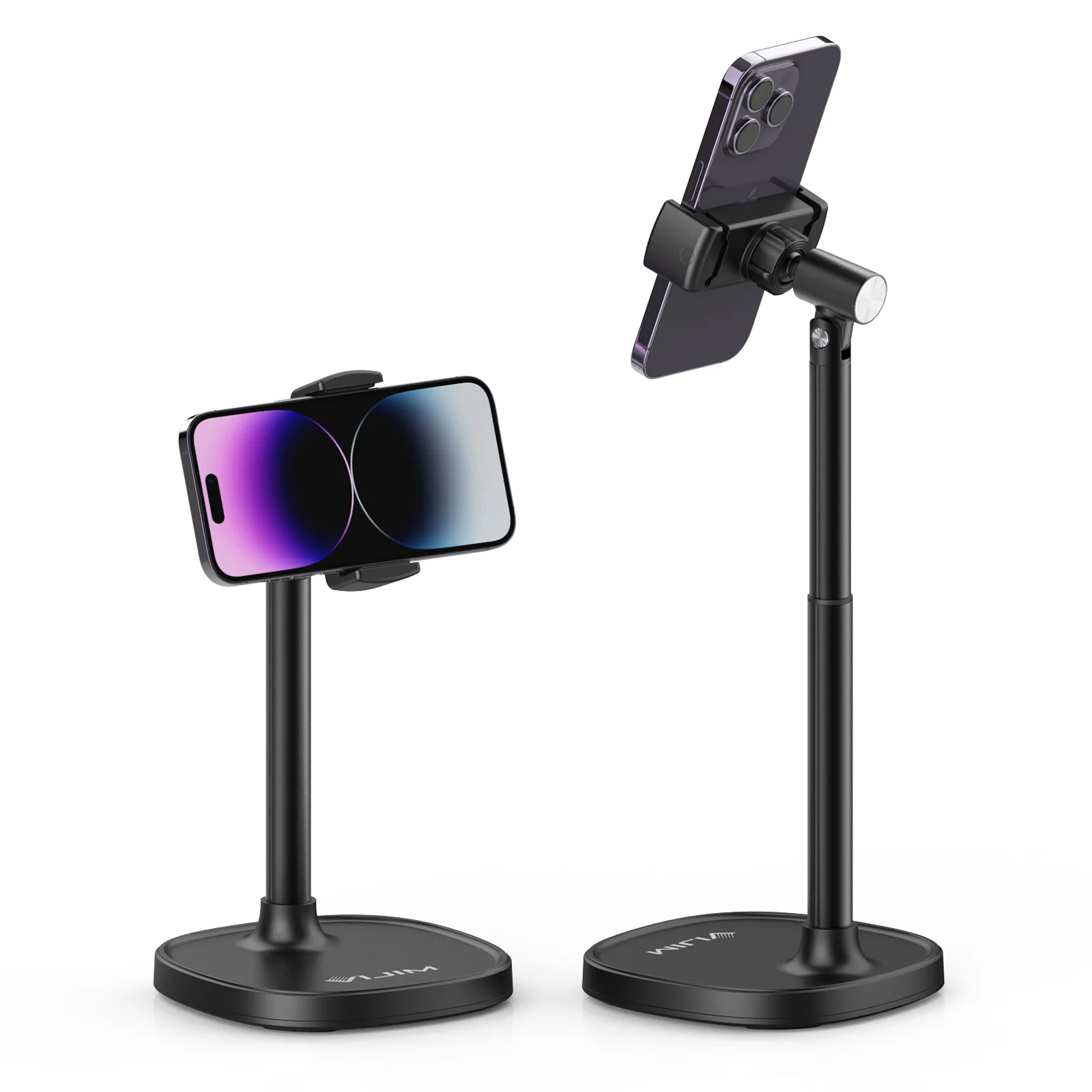 VIJIM HP004 Soporte de teléfono ajustable Compatible con transmisión en vivo Cocina Vlog Shot Soporte de mesa para soportes de teléfono inteligente