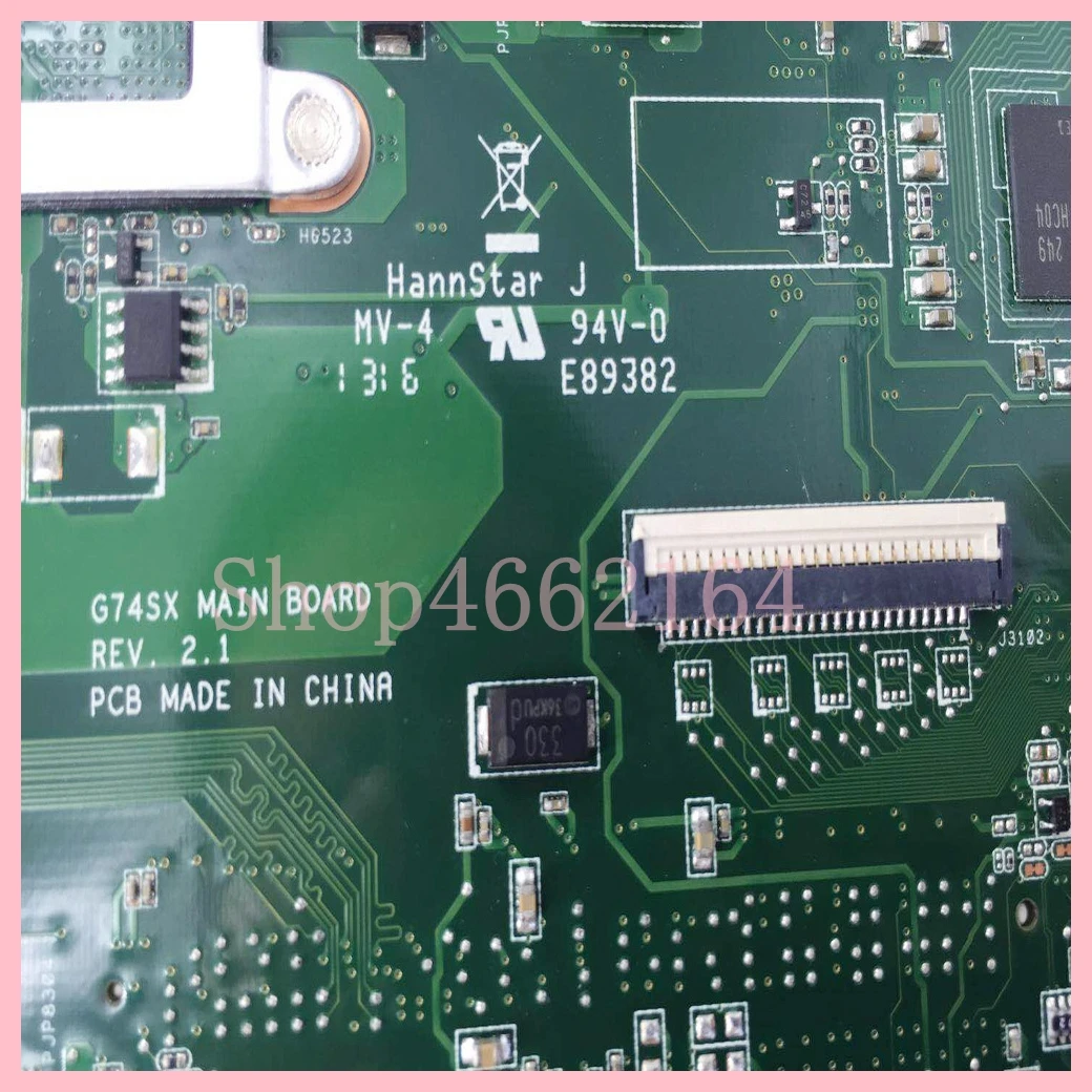 G74SX con 8 memoria de vídeo 2D GTX560M-V2G GPU placa base para portátil ASUS G74S G74SX placa base para ordenador portátil 100% probado OK - imagen 5