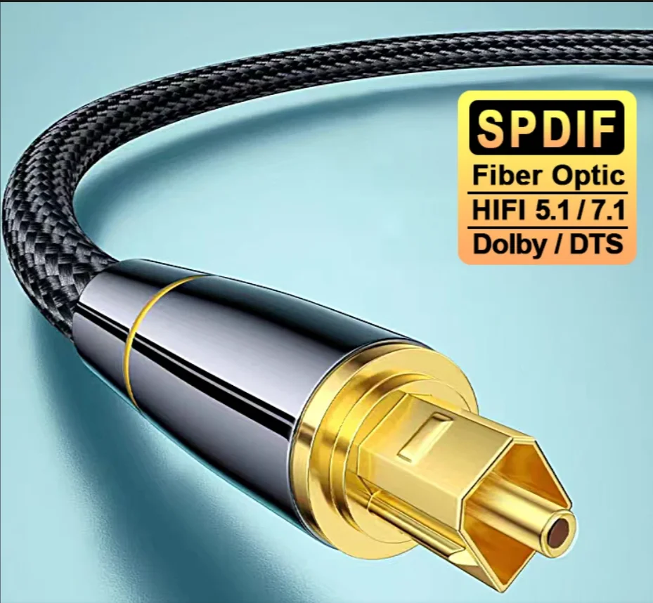 HIFI5.1/7.1 Canal de Audio Digital de Fibra Óptica SPDIF Cable de Salida para Amplificador de Audio de Alta Calidad de Fibra Óptica Cable de Conexión