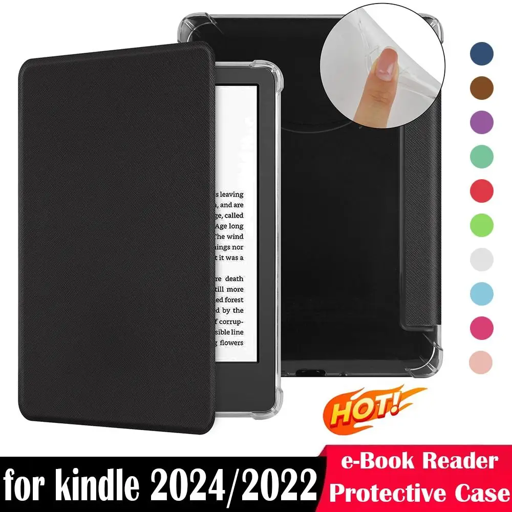 Funda para lector electrónico Auto Wake/Sleep, cubierta protectora de TPU a prueba de golpes, resistente al desgaste, inteligente para Kindle Basic 2024/2022 (11a generación) - imagen 2