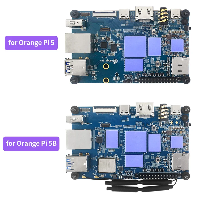 Carcasa de aleación de aluminio Orange Pi 5, disipadores de calor con ventilador de refrigeración, disipación activa y pasiva, enclado de Metal para Orange Pi 5 5B - imagen 3