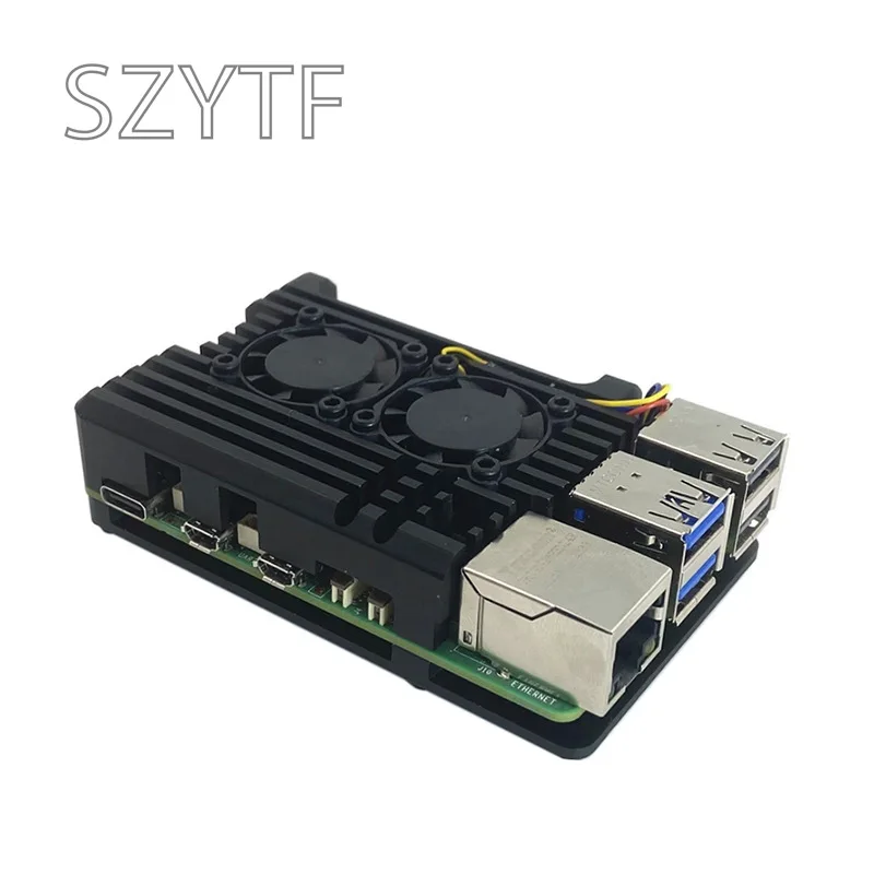 Carcasa de aluminio Raspberry Pi 5 con ventilador de refrigeración, disipador de calor activo pasivo, Enfriador de radiador para RPi 5 - imagen 5