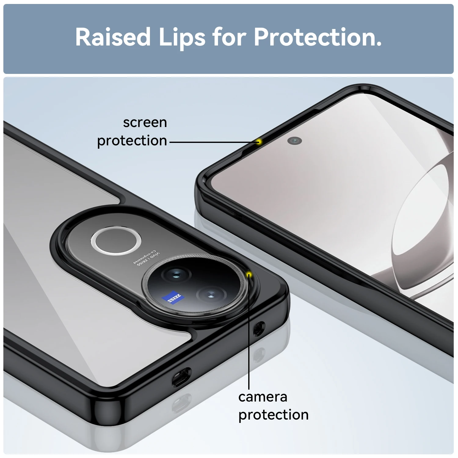 Funda transparente colorida de TPU para Vivo V50 5G, funda protectora transparente, Coque Capa - imagen 2