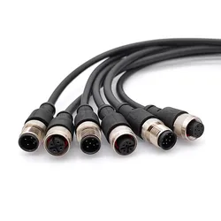 Cable Sensor M12 4 Pines Doble Cabezal Resistente al Agua