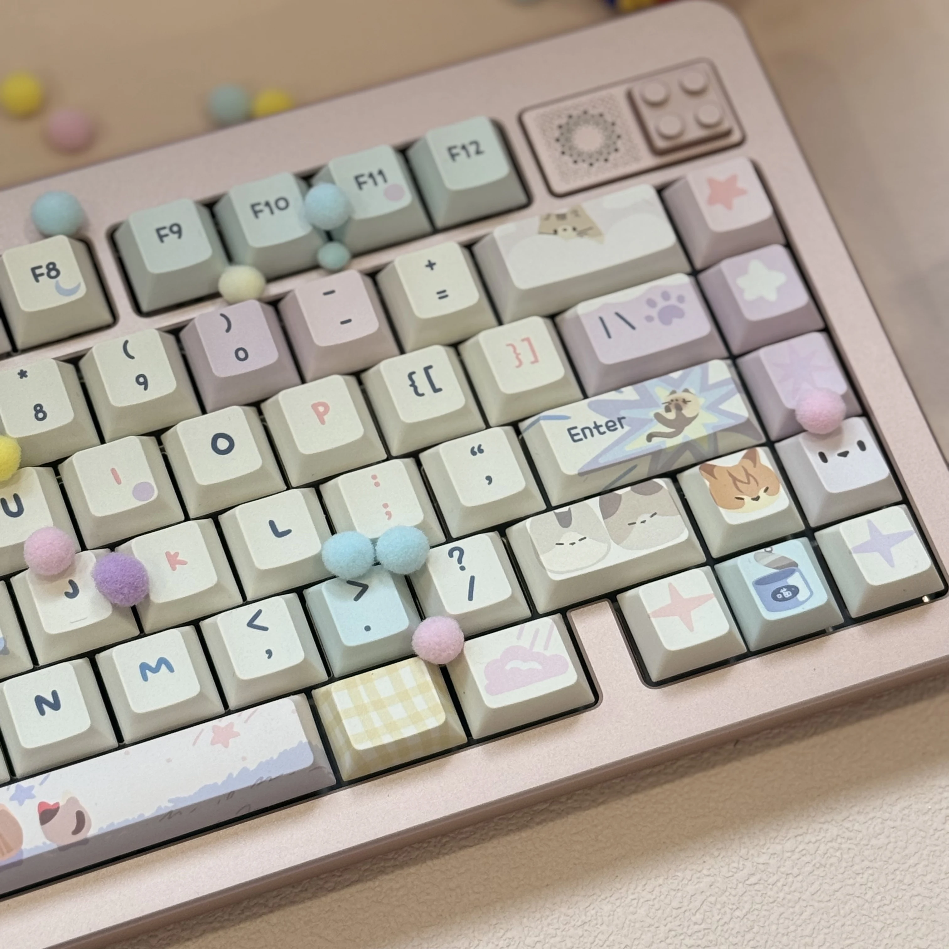 Teclas de teclado Starlight Cat Fantasy Theme Cherry Pbt 148 teclas personalizadas Aulaf75/F87F75Pro - imagen 5